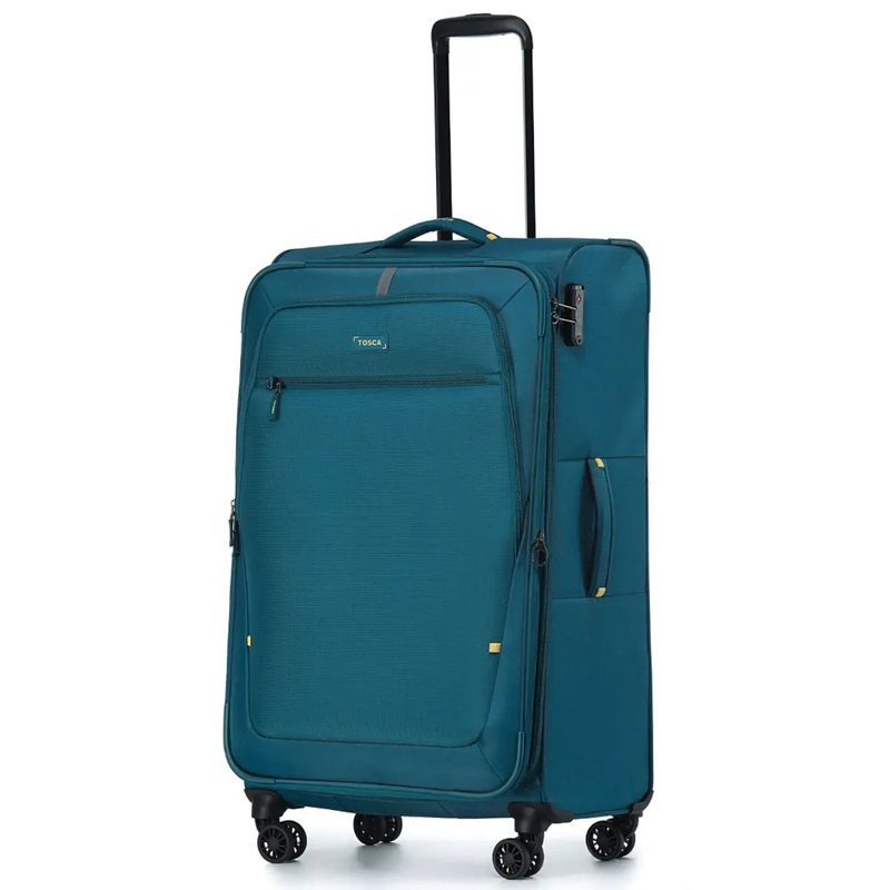 Tosca Luna-Lite 77 cm 4-Wheel Expandable Suitcase - Teal / Lime