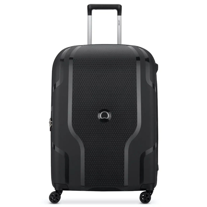 Delsey Clavel 70 cm 4-Wheel Expandable Suitcase - Black (Recycled Material)