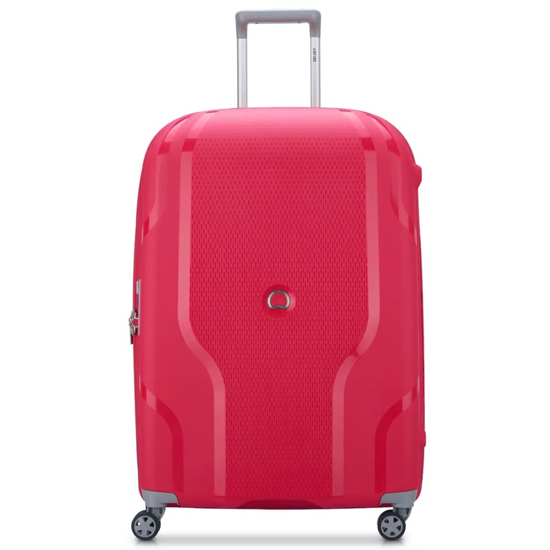 Delsey Clavel 76 cm 4-Wheel Expandable Suitcase - Magenta (Recycled Material)