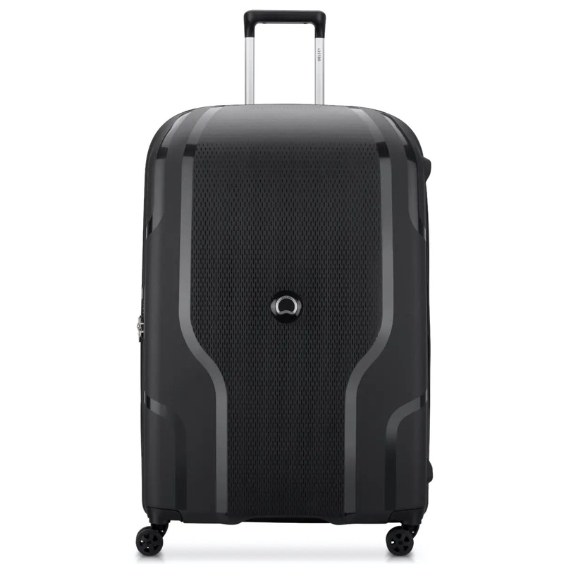 Delsey Clavel 83 cm 4-Wheel Expandable Suitcase - Black (Recycled Material)
