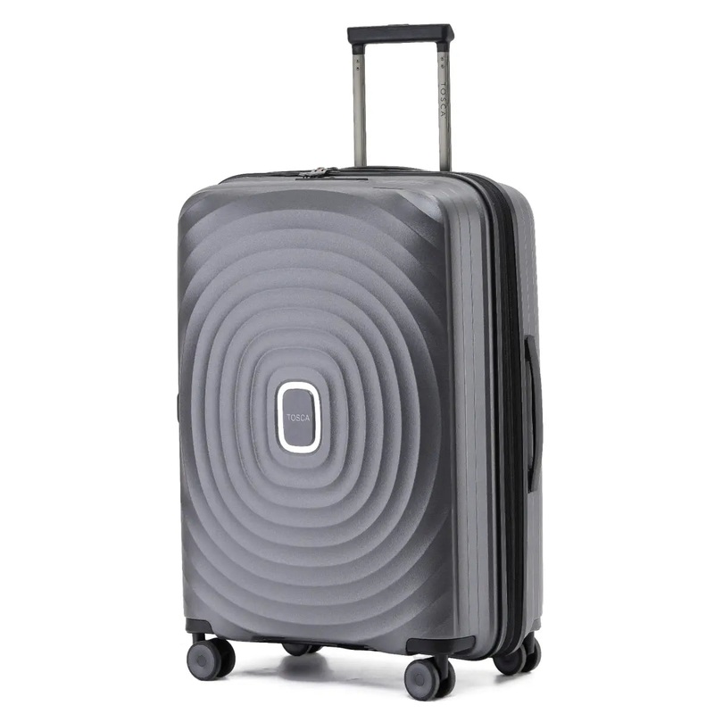 Tosca Eclipse 67 cm 4-Wheel Expandable Spinner Suitcase - Charcoal