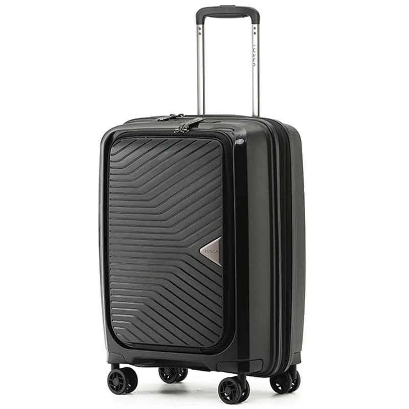 Tosca Space-X 55 cm Expandable Laptop Carry On Suitcase - Black