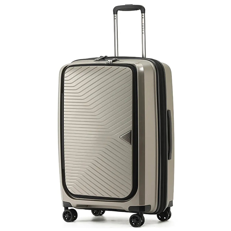 Tosca Space-X 66 cm 4-Wheel Expandable Suitcase - Champagne