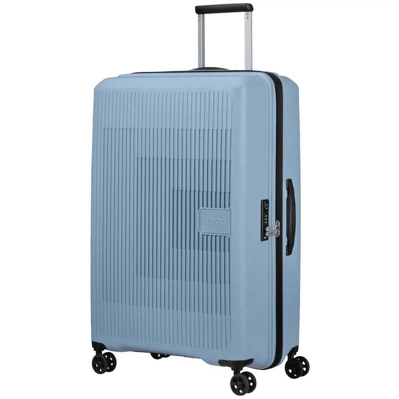 American Tourister AeroStep 77 cm Expandable Spinner Suitcase - Soho Grey