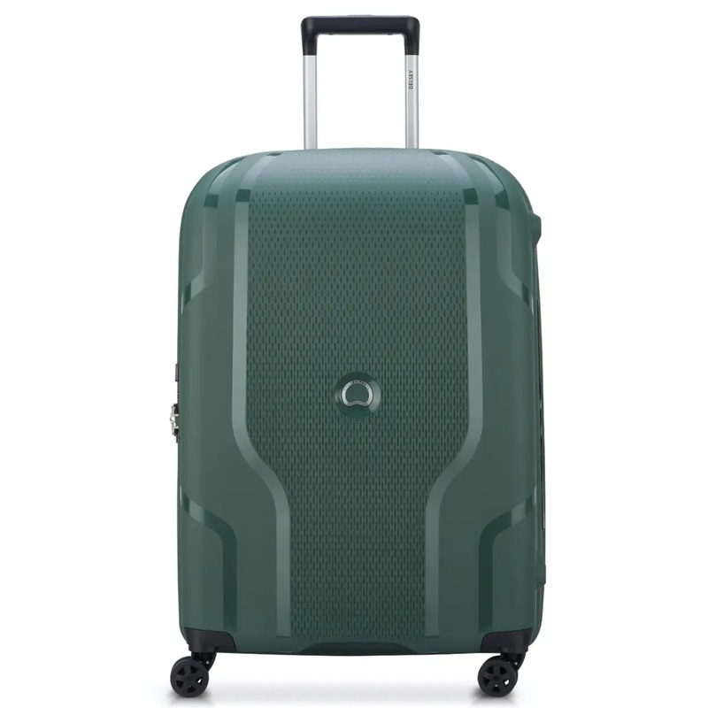 Delsey Clavel 70 cm 4-Wheel Expandable Suitcase - Deep Green (Recycled Material)