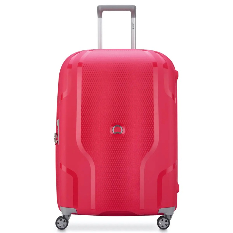 Delsey Clavel 70 cm 4-Wheel Expandable Suitcase - Magenta (Recycled Material)