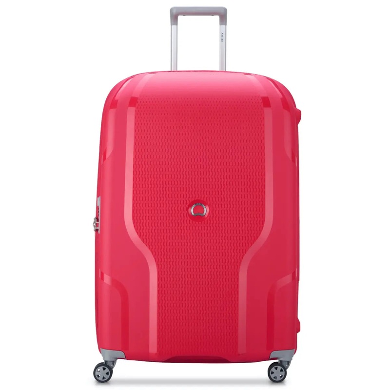Delsey Clavel 83 cm 4-Wheel Expandable Suitcase - Magenta (Recycled Material)