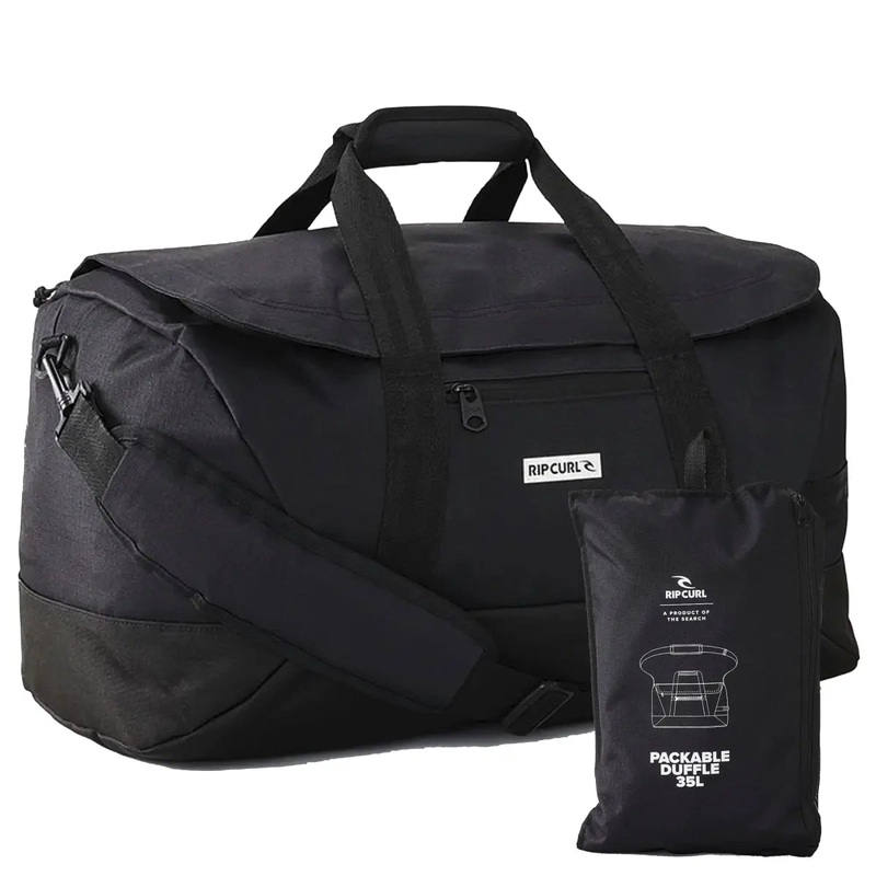 Rip Curl 35L Icons Packable Duffle Travel Bag - Midnight Black