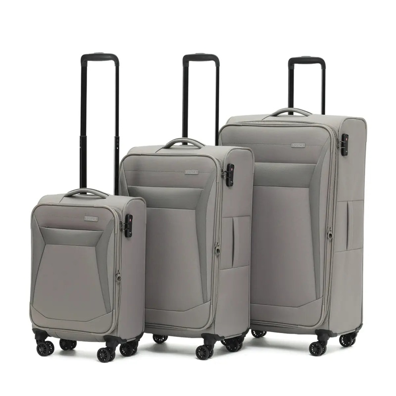 Tosca Aviator 2.0 - 4-Wheel Expandable Suitcase Set of 3 - Khaki (Small, Medium & Large)