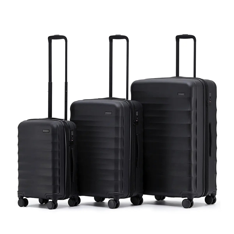 Tosca Interstellar 2.0 - 4-Wheel Expandable Suitcase Set of 3 (Small, Medium and Large) - Black