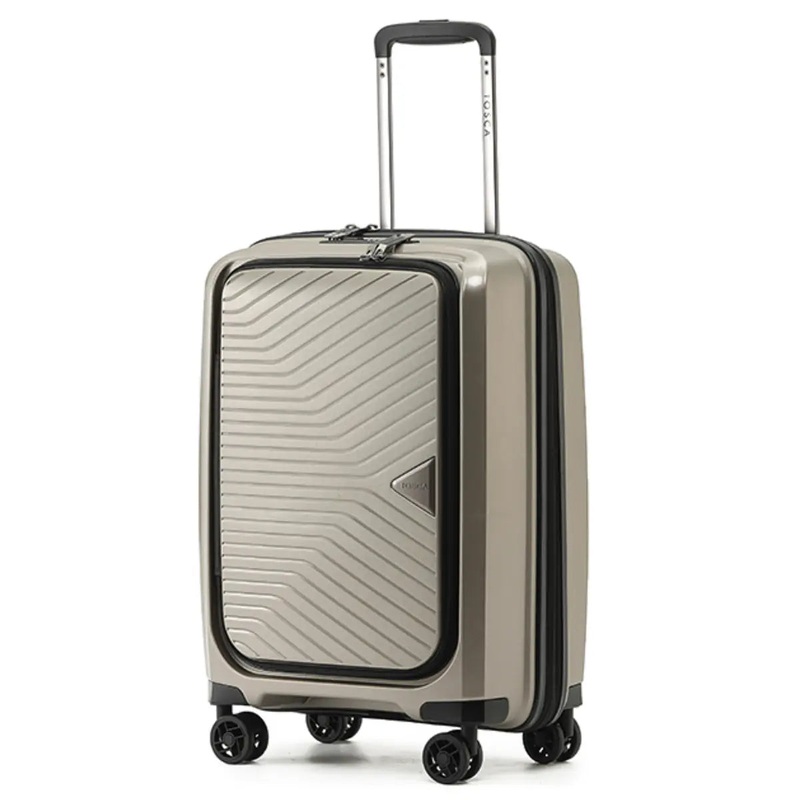 Tosca Space-X 55 cm 4-Wheel Expandable Carry On Suitcase - Champagne