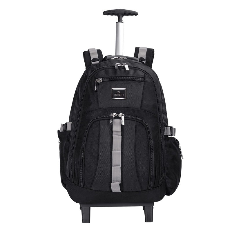 51L Laptop Trolley Backpack - Water Resistant, 3 Compartments | 57 cm | Black