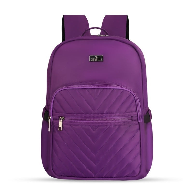Stylish Laptop Backpack with Padded Sleeve & Trolley Strap | 19L | Lavender