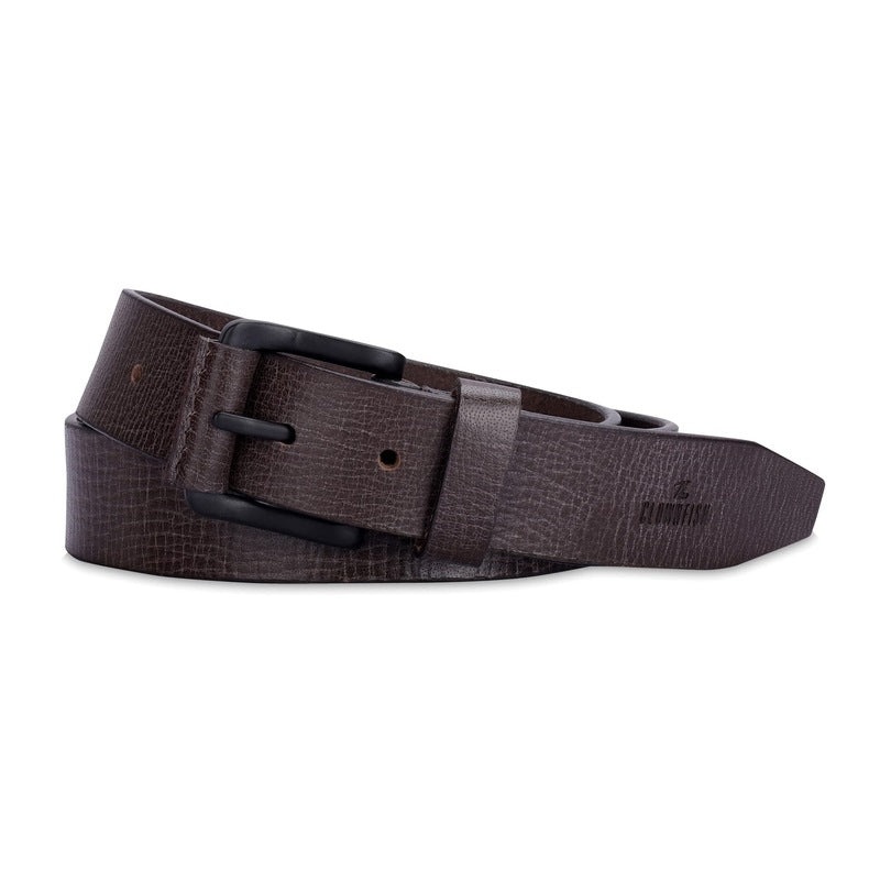 THE CLOWNFISH Men's Genuine Leather Belt - Dark Brown (Size-40 inches)