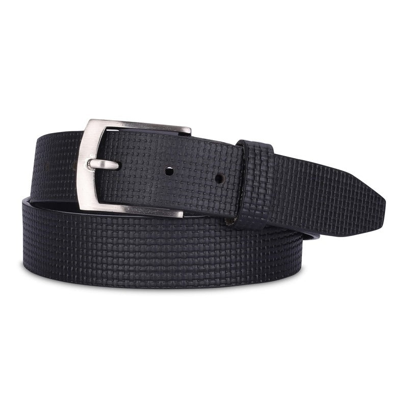 THE CLOWNFISH Mens Genuine Leather Belt -Black (Size-40 inches)
