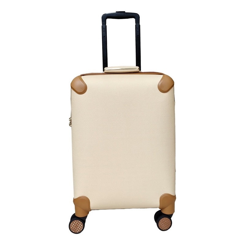The Clownfish Titan Series Polycarbonate Trolley Bag | 46L Capacity | 20 inch | Pure Beige