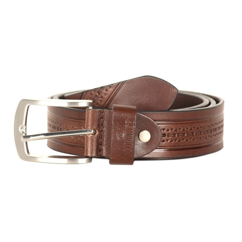Men's Genuine Leather Belt - Flexible, Trendy Design | 32 inches | Cocoa Brown