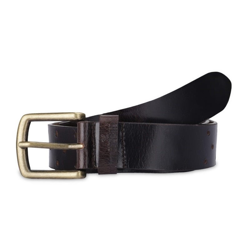 THE CLOWNFISH Mens Genuine Leather Belt with Textured Design- Burgundy (Size-40 inches)