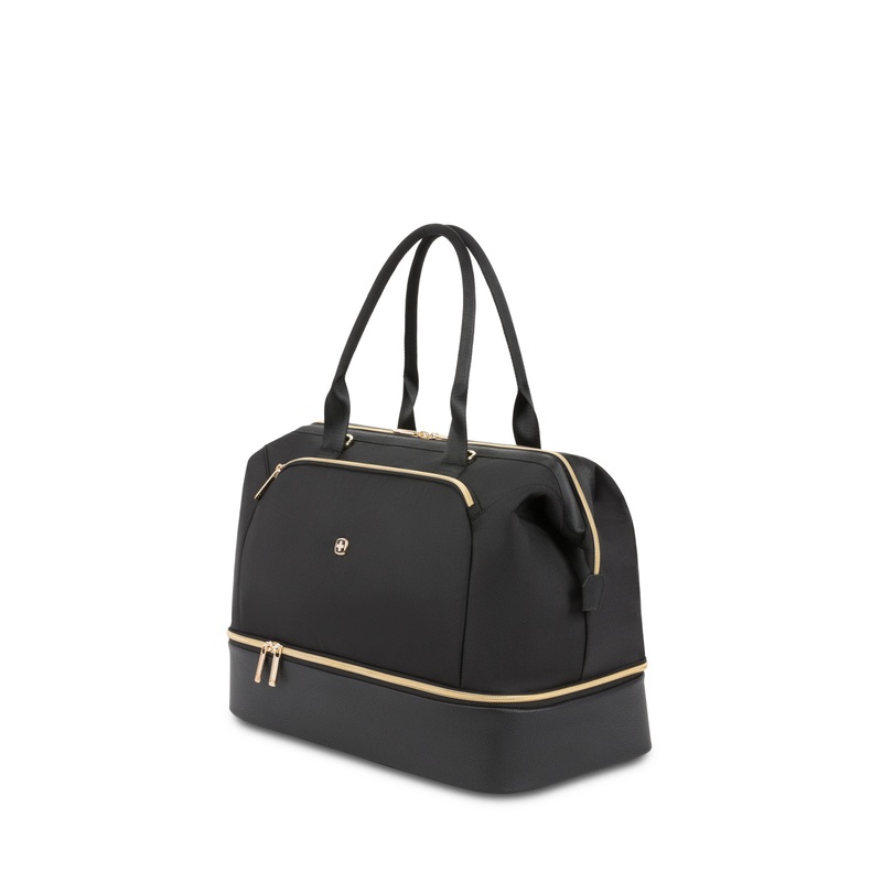 SWISSGEAR Weekender II Travel Tote in Black/Gold
