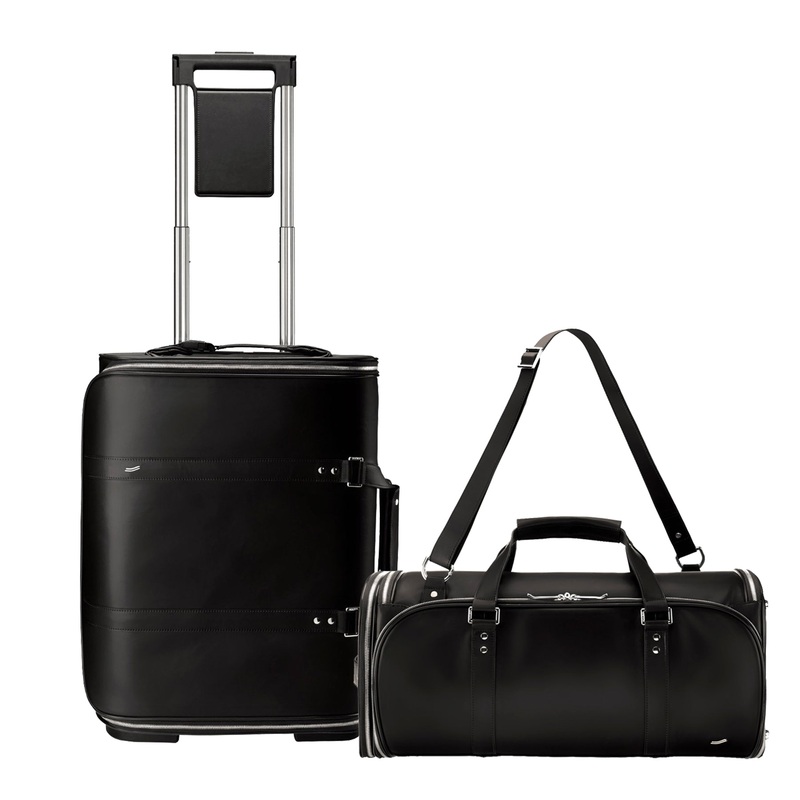 2-Piece Travel Set Zero Crease System & Leather Travel Bag