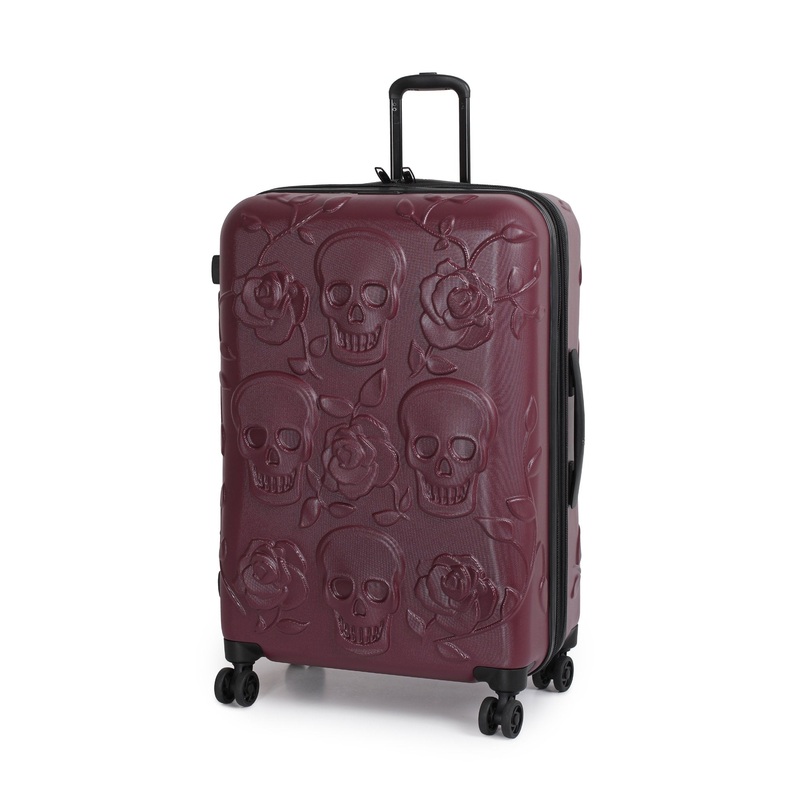 Duraliton - Skulls + Roses 27" 8 Wheel Glider Expandable Trolley Case