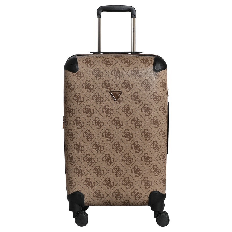 Guess Berta 22 IN - 4-Rollen-Trolley 64 cm erw. (latte loggo/brown)