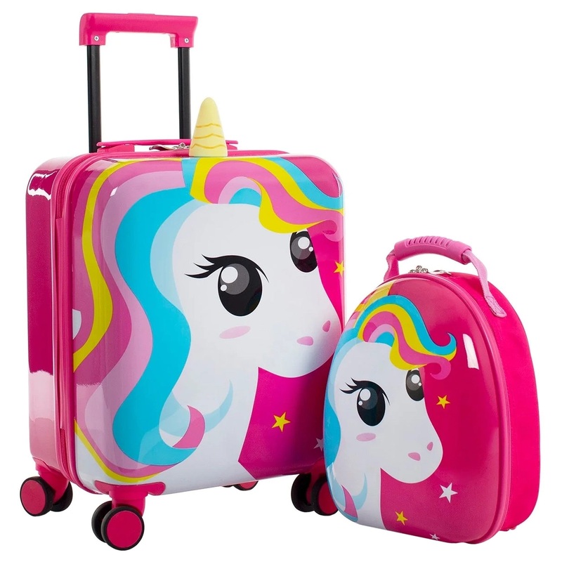 Heys Super Tots - 4-Rollen-Kindertrolley Rucksack 2tlg. 46 cm (Unicorn)