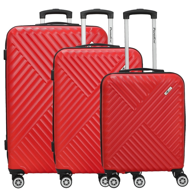 Paradise by CHECK.IN Kingston - 4-Rollen-Trolley Set 3tlg. (rot)