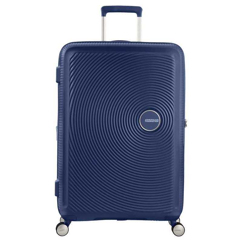 American Tourister Soundbox - 4-Rollen-Trolley 77 cm erw. (blau)