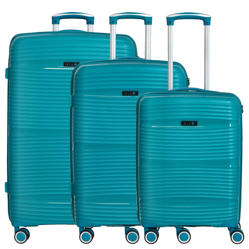 D&N Travel Line 4200 - 4-Rollen Trolley-Set 3tlg (petrol)