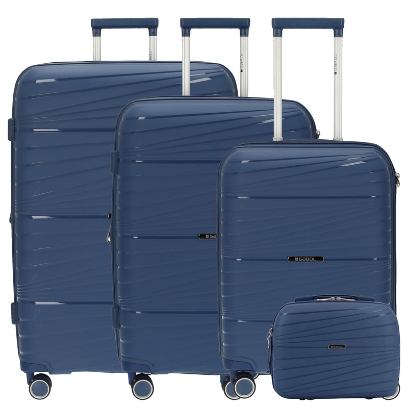 Gabol Kiba - Trolley Set + Beautycase 4tlg. (blue)
