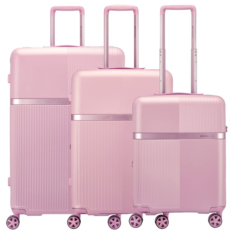 Roncato AirGlam - 4-Rollen-Trolley Set 3tlg. erw. (rosa cipria)
