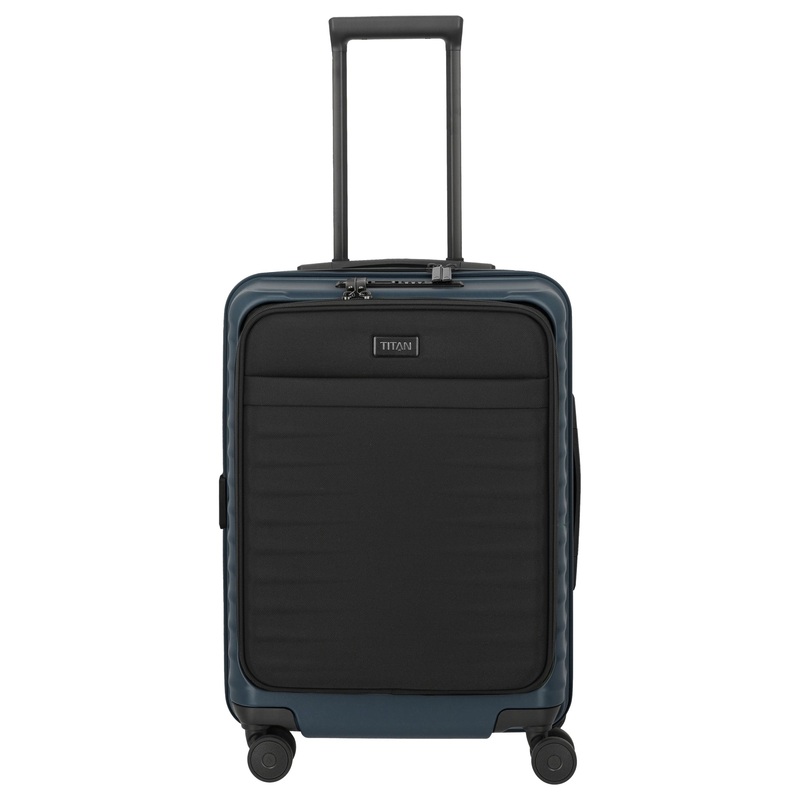 TITAN UPGRADE - 4-Rollen-Kabinentrolley S 55/23 cm mit Vortasche (midnight blue)