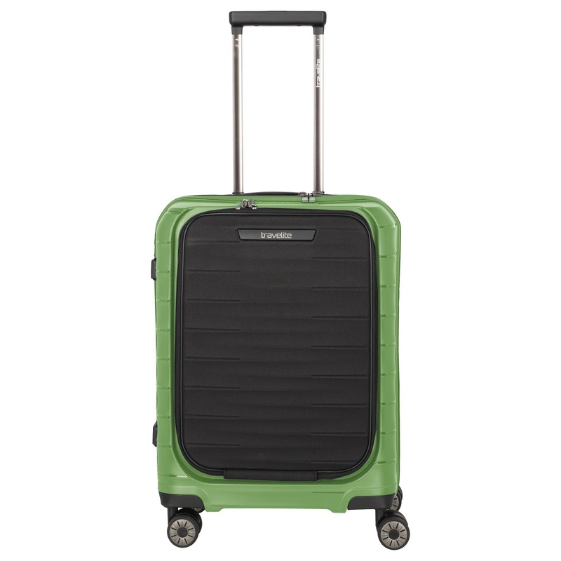 Travelite Mooby - 4-Rollen-Kabinentrolley mit Vortasche S 55 cm (grn)