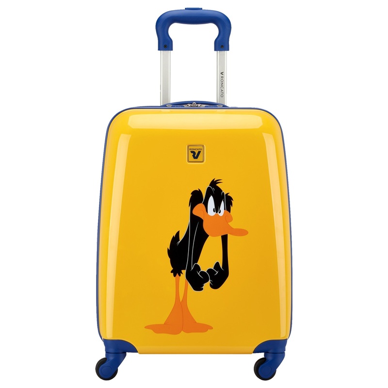 Roncato Looney Tunes Kids - 4-Rollen-Kindertrolley 50 cm (Daffy Duck Papaya)