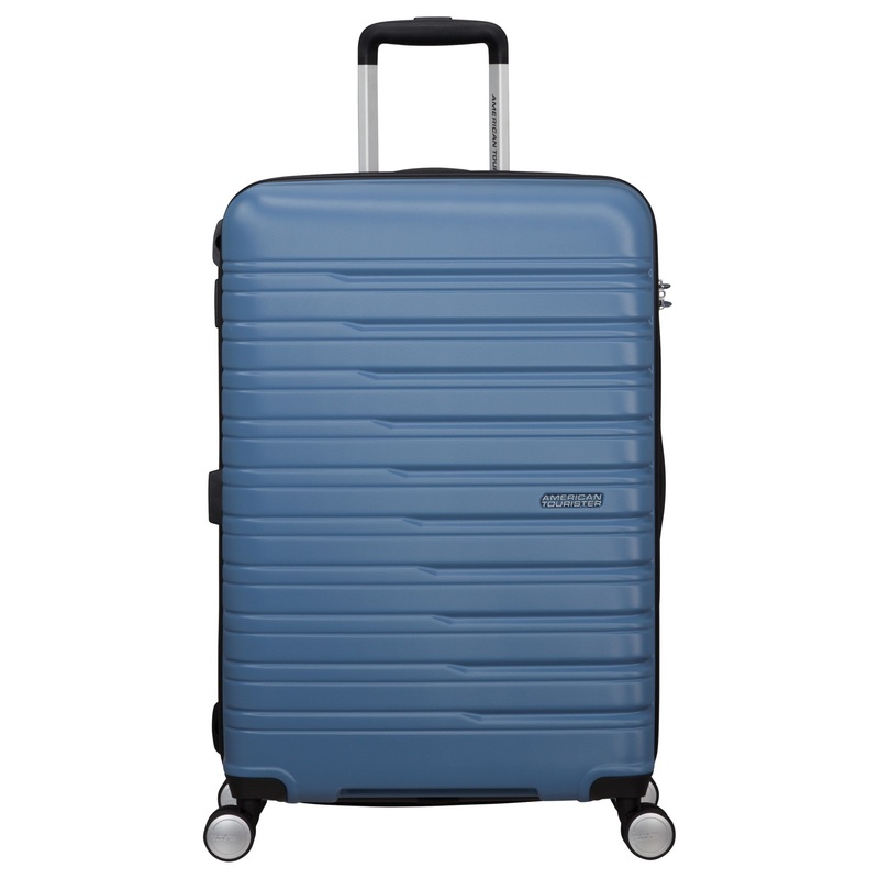 American Tourister Flashline - 4-Rollen-Trolley 67 cm erw. (blau)