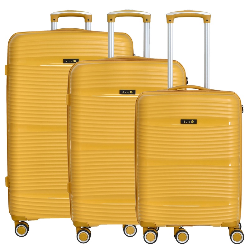 D&N Travel Line 4200 - 4-Rollen Trolley-Set 3tlg (yellow)