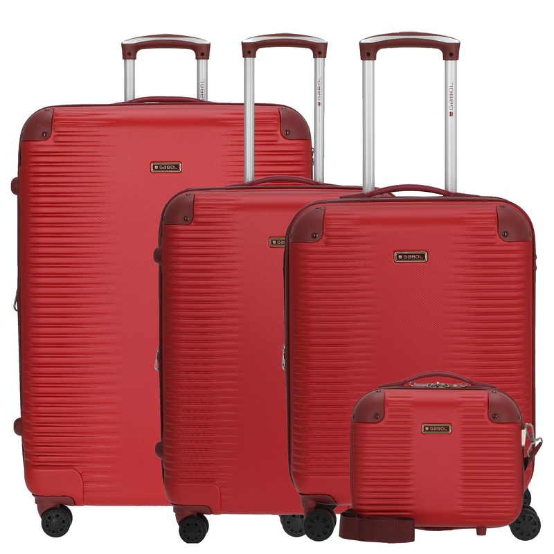 Gabol Balance XP - 4-Rollen-Trolley Set 4tlg. S/M/L + Beautycase (rojo)