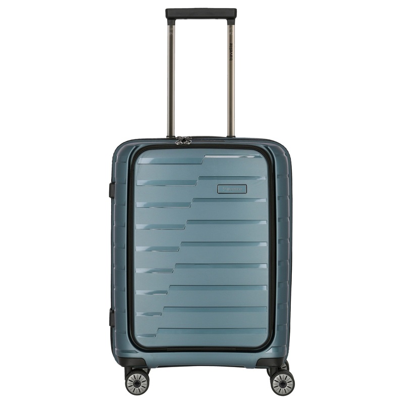 Travelite Air Base - 4-Rollen-Kabinentrolley mit Vortasche S 55 cm (iceblue)