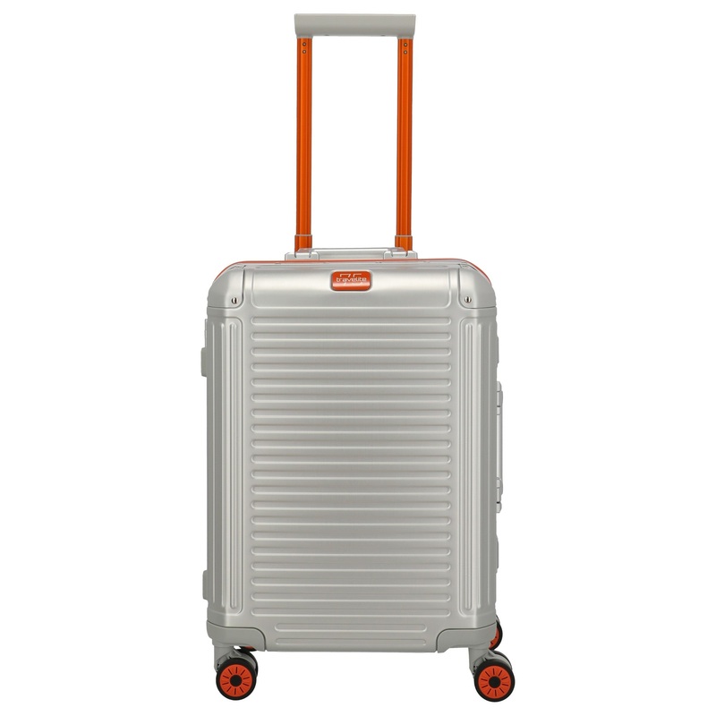 Travelite Next 75 Jahre Jubilums-Edition - 4-Rollen-Kabinentrolley S 55 cm (silber-orange)