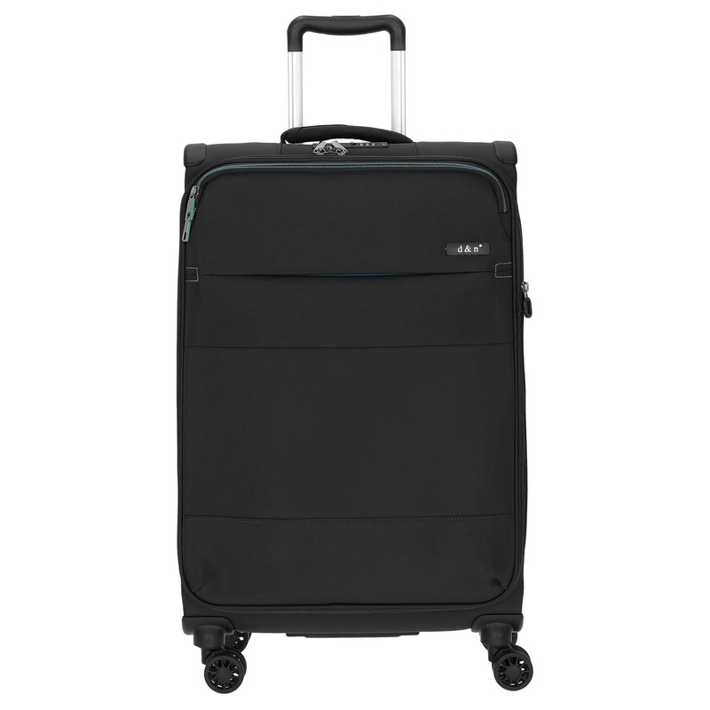 D&N Travel Line 9004 - 4-Rollen-Trolley M 68 cm erw. (schwarz)
