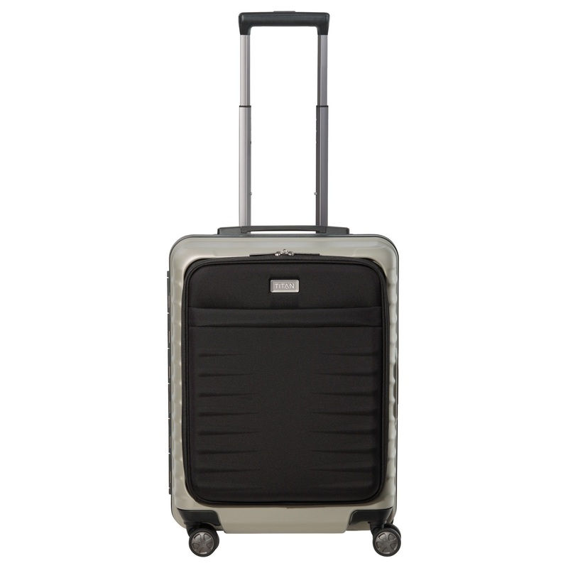 TITAN LITRON FRAME - 4-Rollen-Kabinentrolley mit Vortasche 55 cm (champagner)