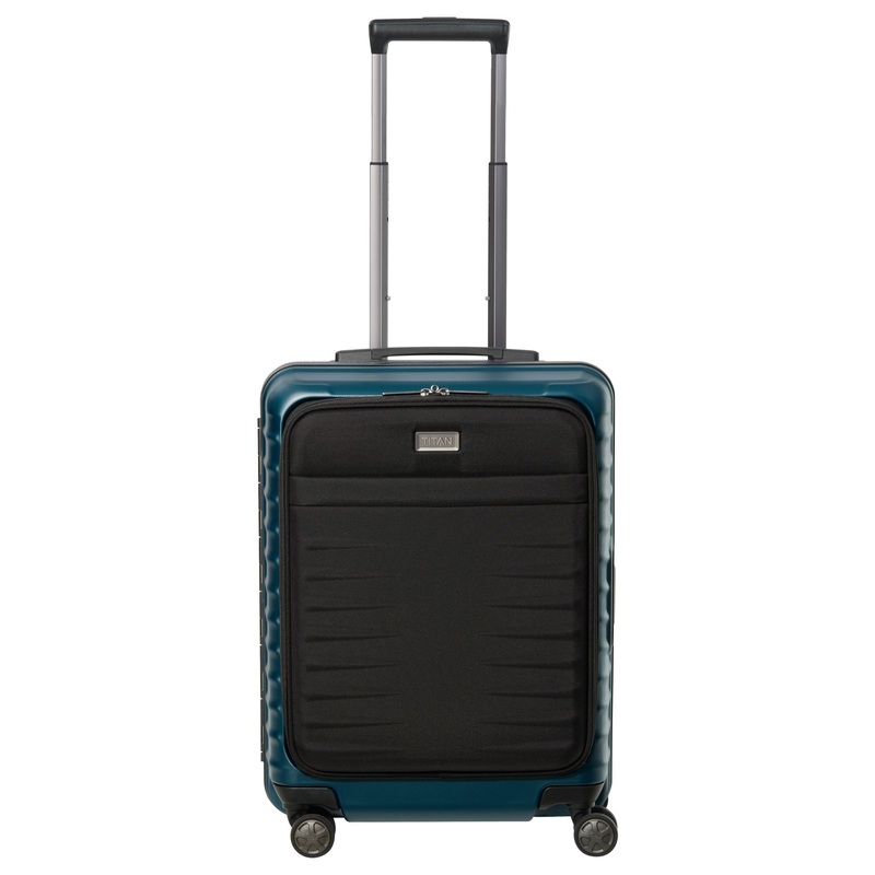 TITAN LITRON FRAME - 4-Rollen-Kabinentrolley mit Vortasche 55 cm (petrol)