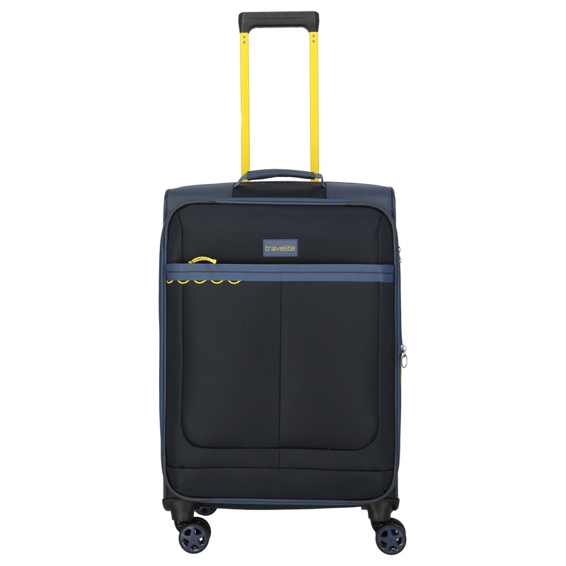 Travelite Color Craze - 4-Rollen-Trolley M 66 cm erw. (dunkelblau)