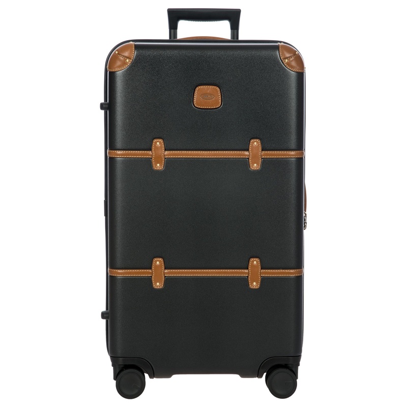 Brics Bellagio Trunk - 4-Rollen-Trolley 74 cm recycelt (black/tan)