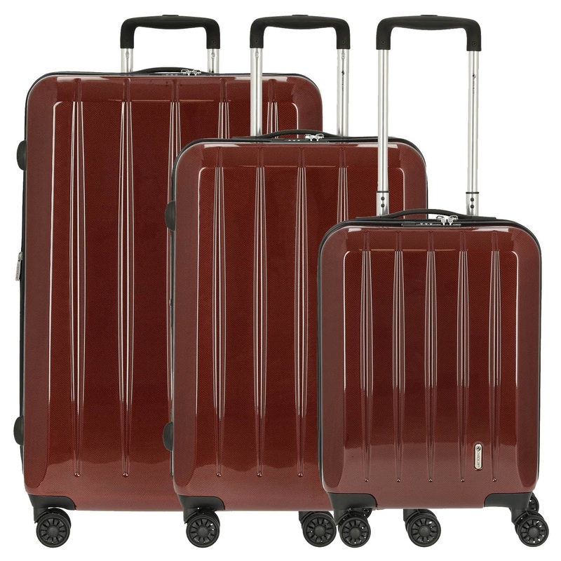 CHECK.IN London 2.0 Trolley-Set 3tlg. (carbon rot)