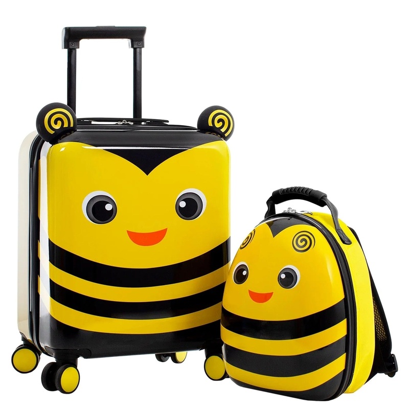 Heys Super Tots - 4-Rollen-Kindertrolley Rucksack 2tlg. 46 cm (Bumble Bee)