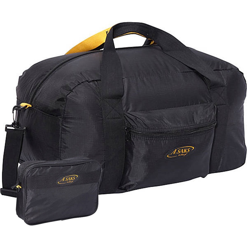 A.SAKS 22 Expandable Carry On Duffel Bag w/Pouch