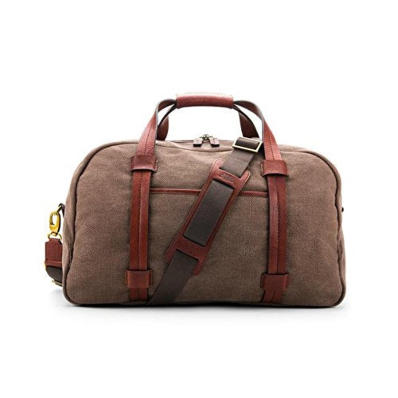 Bosca Mens Canvas/Washed Leather Collection - Duffel