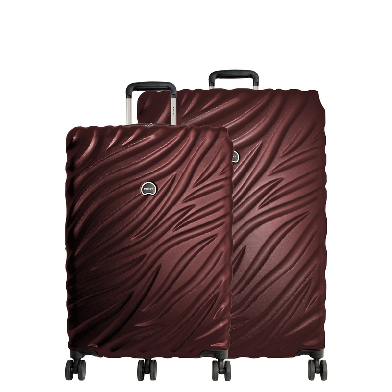 DELSEY Paris Alexis Lightweight Set 2 Piece, Double Wheel Hardshell Suitcases, Expandable Spinner Suitcase with TSA Lock and Carry On
